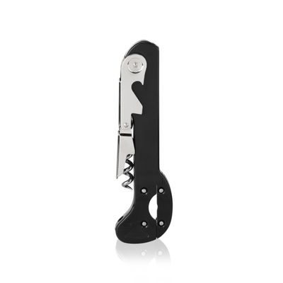 True Recoil Waiters Corkscrew Wine Opener, Durable Stainless Steel with Built-in Bottle Opener and 4-Wheel Foil Cutter for Bartenders, Home Bar, Kitchen, Outdoor Party, Gifts for Wine Lovers, Set of 1