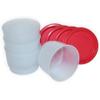 Tupperware Lunch Container Snack Cup Set of 4 Containers with Red Seals (4 ounces each) view 2
