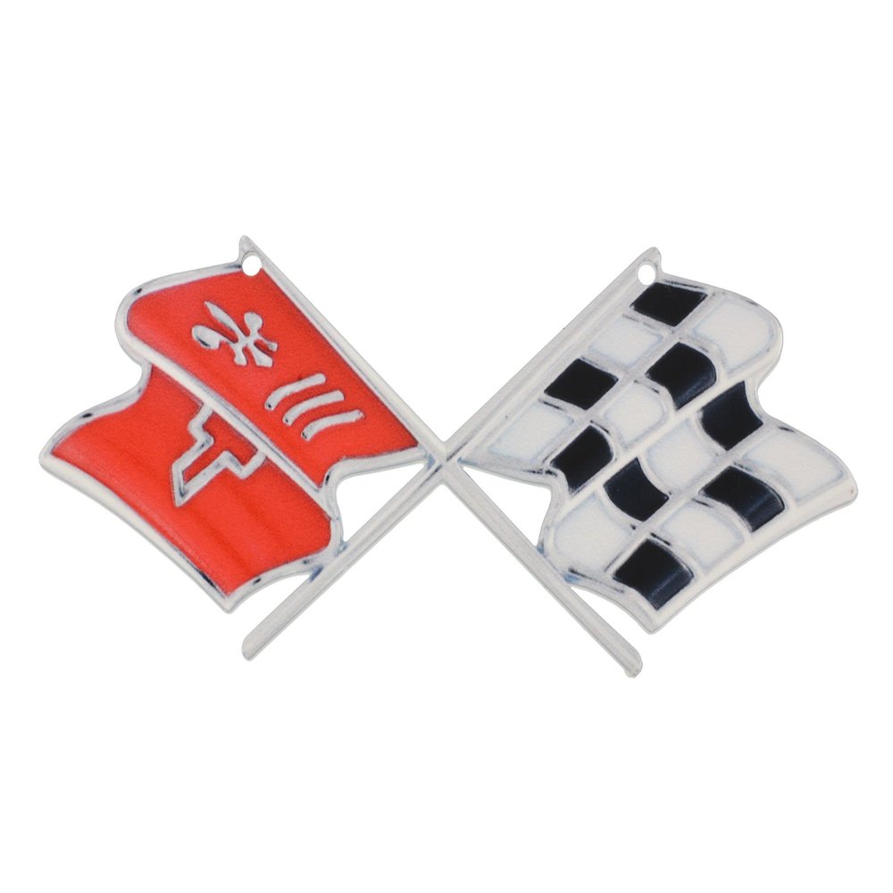 1967-72 Corvette Nose Emblem Magnet 6" X 3" - Photo Steel