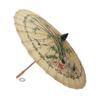 NOVICA Bird and Flower Saa Paper and Bamboo Parasol 'Crane Morning' view 4