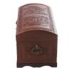 NOVICA Artisan Handmade Cedar Leather Chest Unique Traditional Tooled Covered Wood Brown Woodleather Peru Furniture Trunks Chests [16.25in H x 32in W x 15.75in D] ' Sun and Sky' view 3