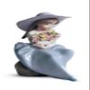 LLADR Fragrant Bouquet Girl Figurine. Porcelain Girl with Flowers Figure. view 3