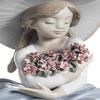 LLADR Fragrant Bouquet Girl Figurine. Porcelain Girl with Flowers Figure. view 4