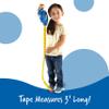 Learning Resources Pretend Play 3" Long Tape Measure - Kids Construction Toys, Preschool Activities, Pretend Play For Toddlers , Height Measurement Counting Tool, Fine Motor Skills, Homeschool view 3