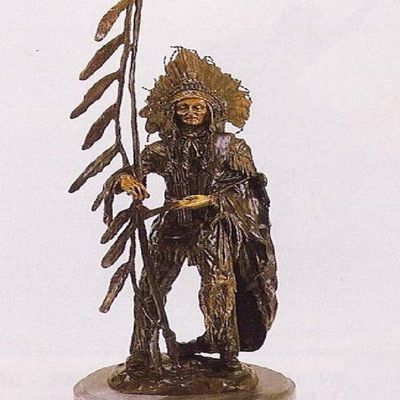 LIFETIME INTERNATIONAL INC American Handcast Bronze Statute Sculpture Peace by Carl Kauba Regular Size
