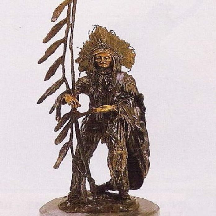 LIFETIME INTERNATIONAL INC American Handcast Bronze Statute Sculpture Peace by Carl Kauba Regular Size