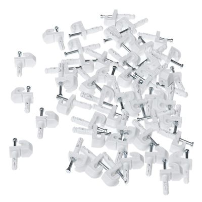 ClosetMaid 1770 Wire Shelving Back Wall Clips for Drywall Installation, 48 Pack, White