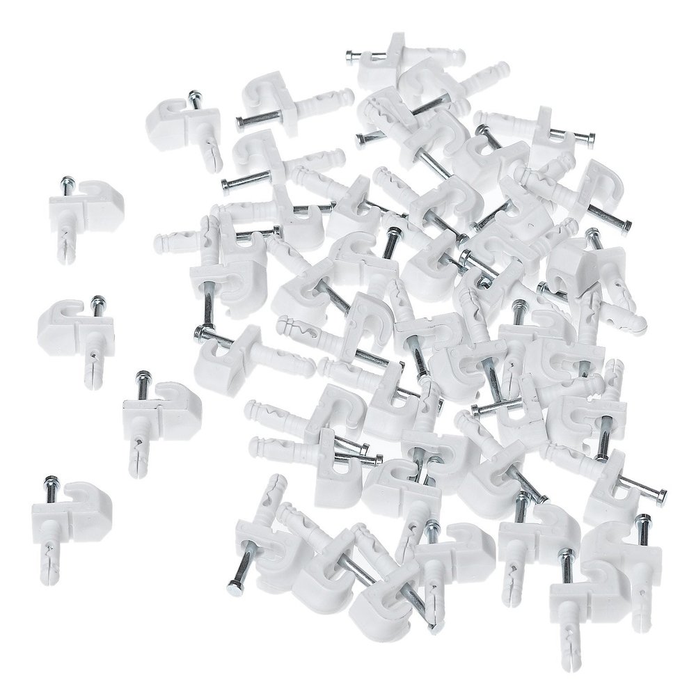 ClosetMaid 1770 Wire Shelving Back Wall Clips for Drywall Installation, 48 Pack, White