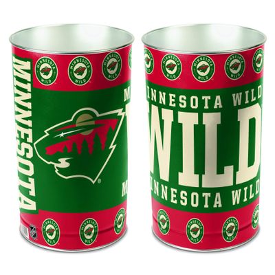 NHL Minnesota Wild Wastebasket Tapered, 15"H