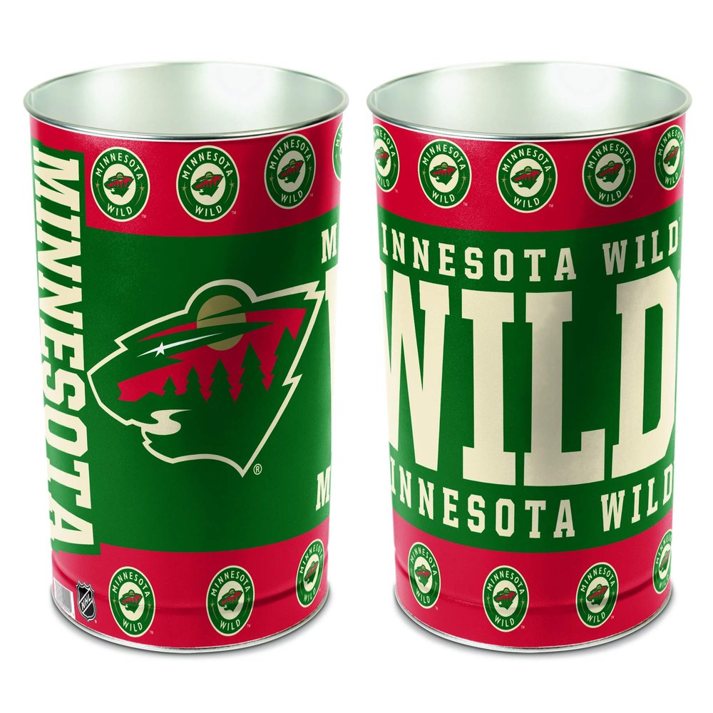 NHL Minnesota Wild Wastebasket Tapered, 15"H
