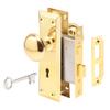 Prime-Line E 2293 Mortise Keyed Lock Set with Polished Brass Knob  Perfect for Replacing Broken Antique Lock Sets and More, Fits 1-3/8 In.-1-3/4 In. Interior Doors, Polished Brass (Single Pack) view 1