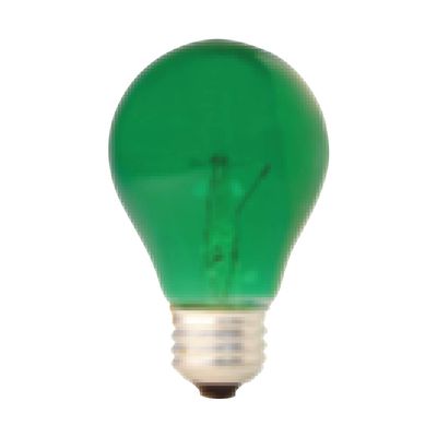 GE Incandescent Party Light Bulb, A19 Light Bulb, 25-Watts, Medium Base, Green Light Bulb, 1-Pack, Party Lights