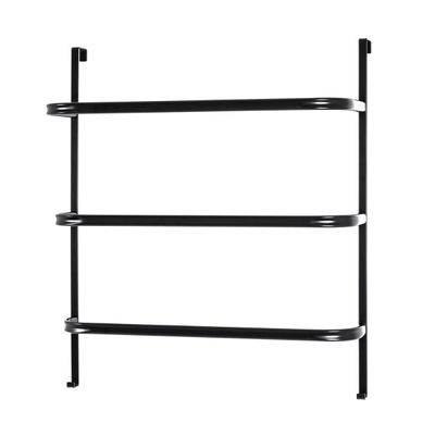 Haku Mbel Door Towel Holder, Black, 21 x 55 x 78 cm