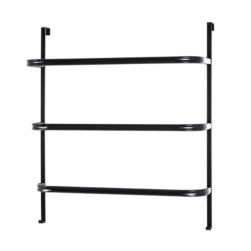 Haku Mbel Door Towel Holder, Black, 21 x 55 x 78 cm