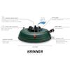 Krinner Christmas Tree Genie XXL Deluxe - Green Tree Stand - Original Single Cable Operation, Holds up to 12 ft Live Trees - Foot Pedal Setup & Water Reservoir with Level Indicator - German Made view 4