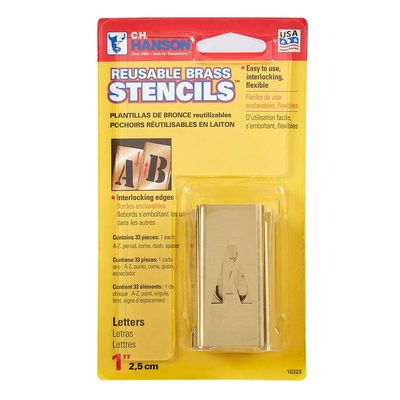 CH Hanson 10323 1" Stencil Letter Set 33 pc