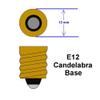 Bulbrite Incandescent F10 Candelabra Screw Base (E12) Light Bulb, 15 Watt, Amber view 2