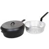 Cajun Cookware Fryers 6-quart Seasoned Cast Iron Chicken Fryer With Basket - Gl10495as view 1