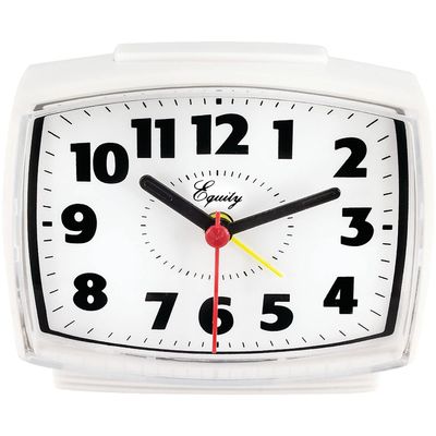 Equity 33100 Electric Silent Analog Alarm Clock with Lighted Dial