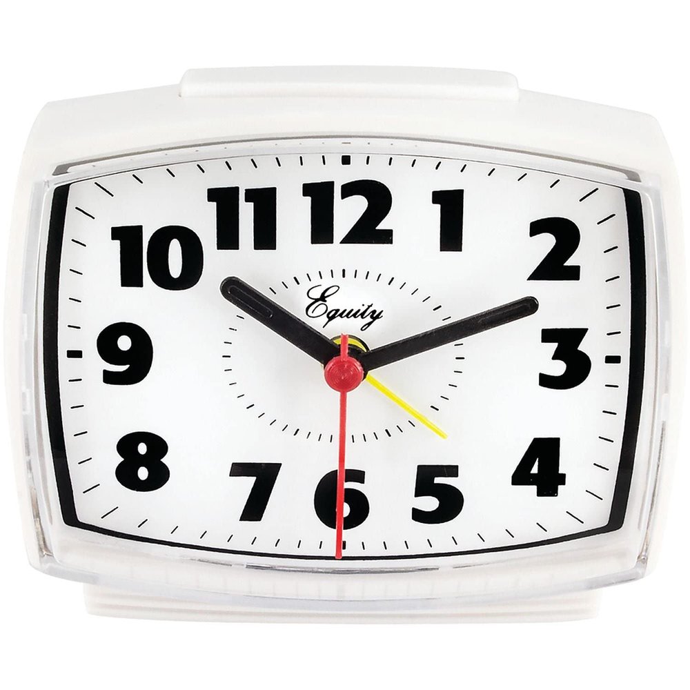 Equity 33100 Electric Silent Analog Alarm Clock with Lighted Dial