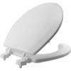 Mayfair 440EC 000 Open Front Molded Wood Toilet Seat with Dial-On Hinges, Round, White view 2