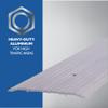 M-D Building Products 68387 Aluminum Commercial Flat-Profile Threshold: Durable and Sleek Entryway Access Solution Draft Protection (5 in. x 1/4 in. x 36 in.) (Silver) view 4