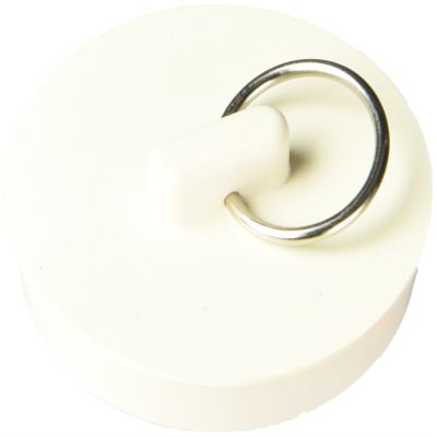 LASCO 02-3215 White Rubber Hollow Stopper for 1-7/8-Inch Drain Openings