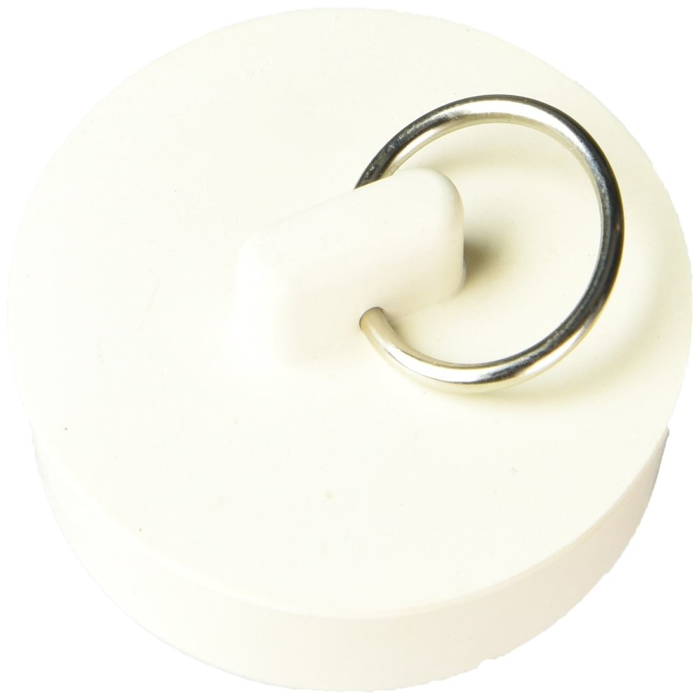 LASCO 02-3215 White Rubber Hollow Stopper for 1-7/8-Inch Drain Openings