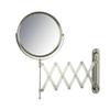 JERDON Two-Sided Wall-Mounted Makeup Mirror - Makeup Mirror with 7X Magnification & Extendable Arm - 8-inch Diameter Mirror with Nickel Finish Wall Mount - Model JP2027N view 1