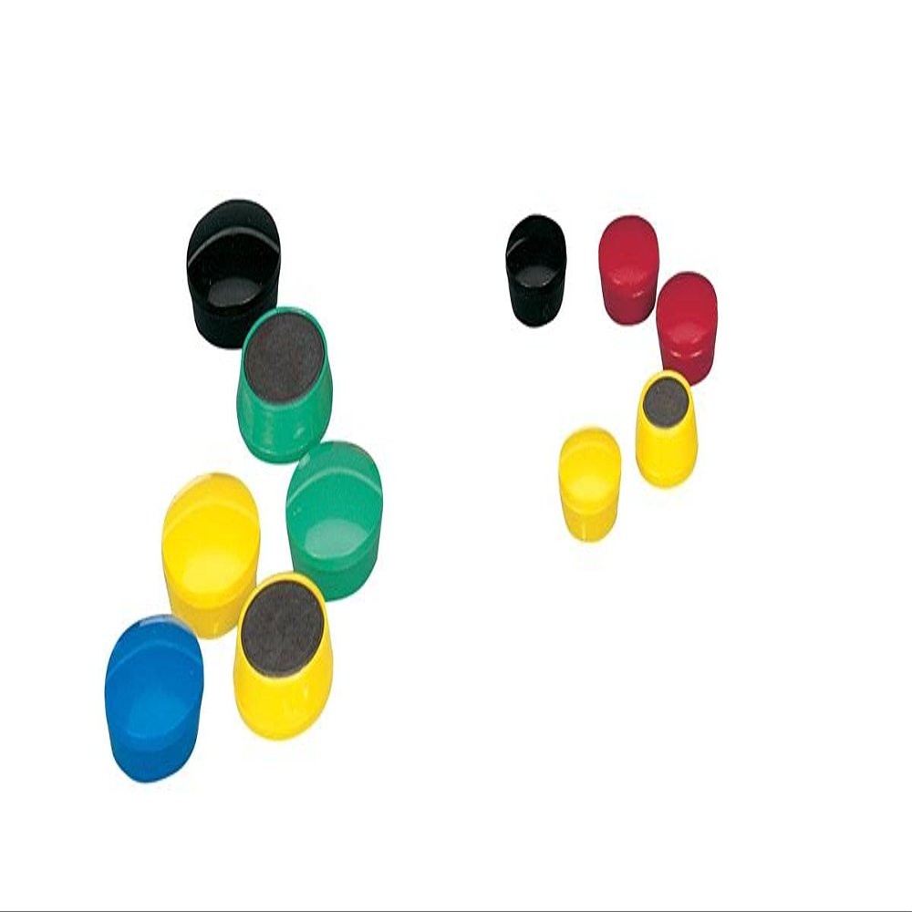 5 Star Office Round Plastic Covered Magnets 25mm Assorted