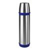 Emsa 502472 Captain Insulated Flask, Screw Cap, 350 ml, Stainless Steel/Blue view 1