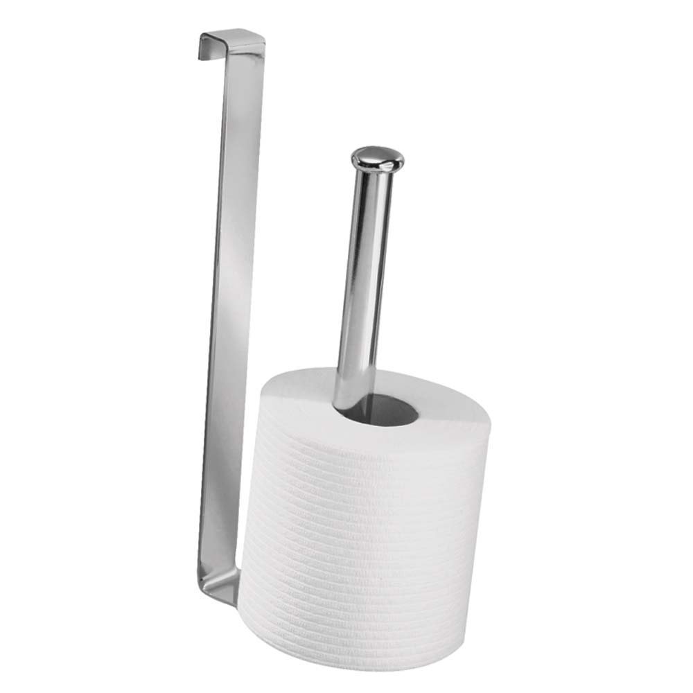 InterDesign Stainless Steel Compact Organizer Caddy Holds 2 Rolls of Toilet Paper, Chrome, 10.75x4.5x2 inches, 2 Roll Reserve, Model 69380