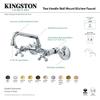 Kingston Brass KS213C Kingston Two Handle Wall Mount Kitchen Faucet, Polished Chrome view 3