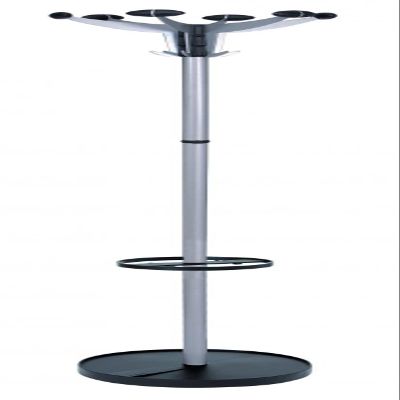 Alba Sevilla Coat Stand with Umbrella Holder, 70 Inch Height, 6 Knobs and 6 Hooks, Chrome (PMSEV)