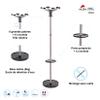 Alba Sevilla Coat Stand with Umbrella Holder, 70 Inch Height, 6 Knobs and 6 Hooks, Chrome (PMSEV) view 4