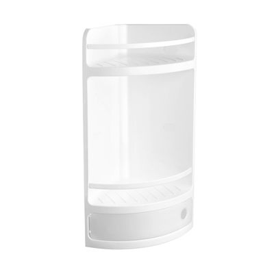 Tatay Corner Shelf with Drawer, Polypropylene, White, One Size