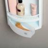 Tatay Corner Shelf with Drawer, Polypropylene, White, One Size view 4