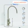Aquaboon Non-Air Gap RO Faucet Brushed Nickel - Reverse Osmosis Faucet - Drinking Water Faucet for Kitchen Sink fits Water Filtration System - Filtered Water Faucet Stainless Steel - Beverage Faucet view 2