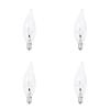 Sylvania Double Life Incandescent Light Bulb, B10, 25W, 150 Lumens, 2850K, Candelabra Base, Clear, Soft White - 4 Pack (13306) view 2