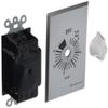 Intermatic FF12HHC 12-Hour Spring Loaded Wall Timer with Hold - Versatile SPST Control - Energy-Saving Universal Compatibility, Brushed Metal Finish view 1