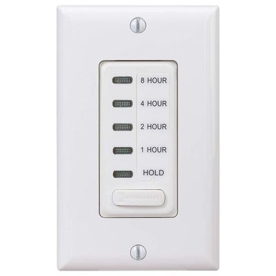 Intermatic EI220W 1/2/4/8 Hour SPST 1800-Watt In-Wall Countdown Timer, White