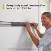 Rubbermaid FastTrack Wall Mounted Storage and Organization System Rail 48" Holds up to 1750 pounds Black Home/Garage Organization for Yard Tools/Sports Equipment/Ladders view 2