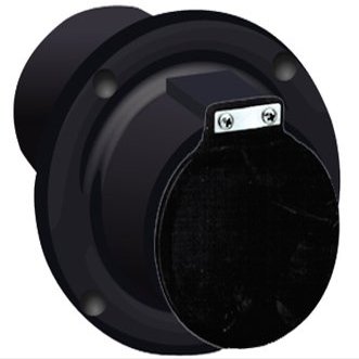 Centek Industries 3.00 Thru Hull Blk W/Flapper