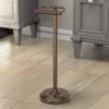 Gatco 1436BZ Toilet Paper Holder Stand, Bronze Finish, Freestanding Bathroom Floor Stand, Weighted Base view 2