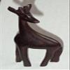 African Art 4" Giraffe Facing to The Left - Ebony Wood Wooden Miniature Animal Made in Kenya view 2