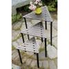 Achla Designs Triangular Nesting Accent Side Tables, Set of 3, Roman Bronze view 2