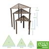 Achla Designs Triangular Nesting Accent Side Tables, Set of 3, Roman Bronze view 3