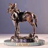 TROOPER THANATOPIS BRONZE STATUE HANDMADE SCULPTURE BY FREDERIC REMINGTON REGULAR SIZE 20 INCH HIGH view 1