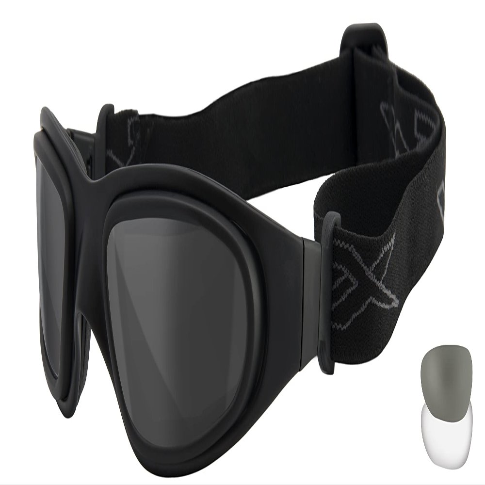Wiley X SG-1 Tactical Shooting Goggles Ballistic Rated Matte Black Frame Smoke Grey and Clear Lenses