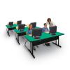 Correll 24"x36" Training & Computer Table, Medium Oak High Pressure Laminate Top, Desk Height Office Work Station, Steel Frame (WS2436-06) (Walnut) view 2